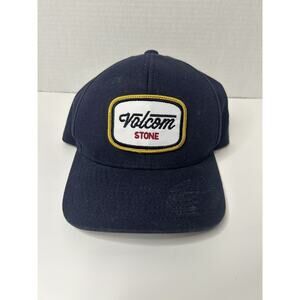 Volcom Stone Hat Unisex Snapback Blue Yellow Accent Flat Bill